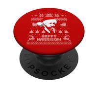 Divertente parodia delle vacanze di Natale del presidente di Benjamin Harrison PopSockets PopGrip Adesivo