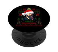 Divertente parodia delle vacanze di Natale del presidente di Benjamin Harrison PopSockets PopGrip Adesivo
