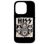 Divertente parodia di gatti della rock band HISS con lettere e gatti miagolanti Custodia per iPhone 14 Pro