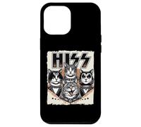 Divertente parodia di gatti della rock band HISS con lettere e gatti miagolanti Custodia per iPhone 12 Pro Max