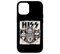 Divertente parodia di gatti della rock band HISS con lettere e gatti miagolanti Custodia per iPhone 12/12 Pro