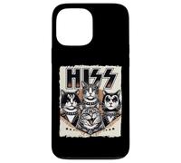 Divertente parodia di gatti della rock band HISS con lettere e gatti miagolanti Custodia per iPhone 13 Pro Max