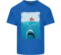 Divertente Parodia Squalo Scuba Diving Pesca Uomo Cotone T-Shirt Tee Top