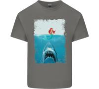Divertente Parodia Squalo Scuba Diving Pesca Uomo Cotone T-Shirt Tee Top