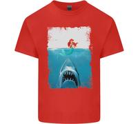 Divertente Parodia Squalo Scuba Diving Pesca Uomo Cotone T-Shirt Tee Top