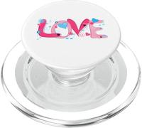Divertente parola d'amore con cuori e note musicali PopSockets PopGrip per MagSafe