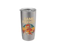 Divertente Parrot Gamer Meme Retro Gioco di Giochi di parole Animal Joke Console Bicchiere termico in acciaio inox doppia parete