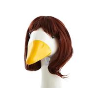 Divertente parrucca con pompon per portico, decorazione personalizzata con capelli d'oca da prato, accessori per costume (1)