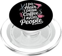 Divertente parrucchiere amante del caffè | Parrucchiere introverso PopSockets PopGrip per MagSafe