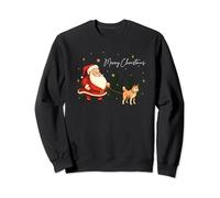 Divertente passeggiata natalizia con cane Shiba Inu Babbo Natale Felpa