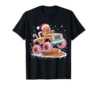 Divertente Pasticceria Natalizia Monster Truck Gingerbread Man Maglietta
