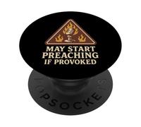 Divertente pastore pastore giovanile leader della chiesa umorismo sermone scherzo PopSockets PopGrip Adesivo