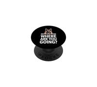 Divertente pastore tedesco che dice dove stai andando PopSockets PopGrip Adesivo
