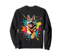 Divertente Pastore Tedesco Che Salta per Gli Amanti dei pastori Tedeschi Felpa