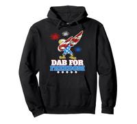 Divertente Patriottico Eagle Dab per la libertà Felpa con Cappuccio