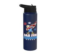 Divertente patriottico Eagle Dab per la libertà Stainless Steel Insulated Water Bottle