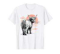 Divertente pausa estiva mucca altopiano fattoria animali amante carino mucca Maglietta