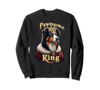 Divertente Pawesome Australian Shepherd King Dog Aussie Art Felpa