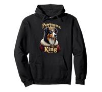 Divertente Pawesome Australian Shepherd King Dog Aussie Art Felpa con Cappuccio
