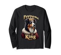 Divertente Pawesome Australian Shepherd King Dog Aussie Art Maglia a Manica