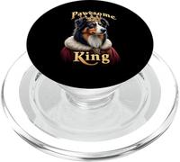 Divertente Pawesome Australian Shepherd King Dog Aussie Art PopSockets PopGrip per MagSafe