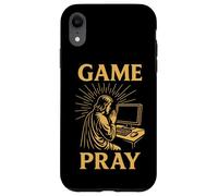 Divertente PC Gamer Gesù Preghiera Meme Retro Videogioco Giochi di parole RPG Custodia per iPhone XR