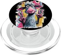Divertente pecora, doppia pace, graffiti, pop, carattere, grafico PopSockets PopGrip per MagSafe