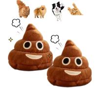 Divertente peluche parlante a forma di cacca - Emette suoni di scoreggia, giocattolo per cani che scoreggiano con oltre 6 diversi suoni di scoreggia, emoticon antistress per animali domestici (2Pcs)