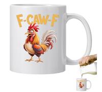 Divertente Per Caffè - Divertente in Ceramica a Forma di Gallina da 325 ml,Per Cioccolata Calda E Bevande Al Latte Con Figura Di Gallo,per Compleanno Donne Uomini e Colleghi Tè Lavoro Caffè Latte e Ci