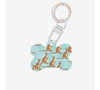 Divertente per canguro zoo stampa carino acrilico cane tag doppio lato shap osso shap ID tag con portachiavi per animali domestici artigianato decorazioni