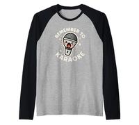 Divertente Personaggio Carino Remember to Karaoke Maglia con Maniche Raglan
