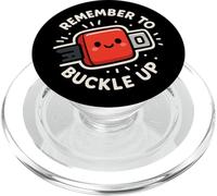 Divertente personaggio della cintura di sicurezza "Remember to Buckle Up" PopSockets PopGrip per MagSafe