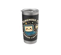 Divertente personaggio portatile "Remember to Charge Laptop" Bicchiere termico in acciaio inox doppia parete