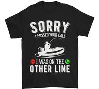 Divertente Pescatore Dall'Altra Parte Uomo T-Shirt 100% Cotone