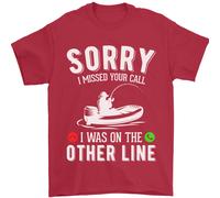 Divertente Pescatore Dall'Altra Parte Uomo T-Shirt 100% Cotone