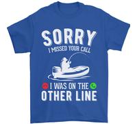 Divertente Pescatore Dall'Altra Parte Uomo T-Shirt 100% Cotone