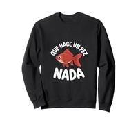 Divertente Pesce Rosso Che Dice Que Hace Un Pez Nada Spagnolo Felpa