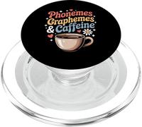 Divertente Phonemes Graphemes Caffeina Linguistica Umorismo Detto PopSockets PopGrip per MagSafe