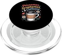 Divertente Phonemes Graphemes Caffeina Linguistica Umorismo Detto PopSockets PopGrip per MagSafe