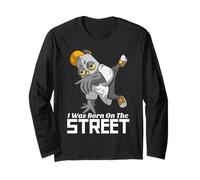 Divertente Piccione Sono Nato sulla Strada Breakdancer Bboy Maglia a Manica