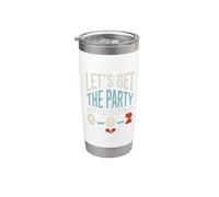 Divertente Pickleball Let's Get the Party Started 0-0-2 Bicchiere termico in acciaio inox doppia parete