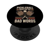 Divertente Pickleball mi fa dire cattive parole dicendo umorismo PopSockets PopGrip Adesivo