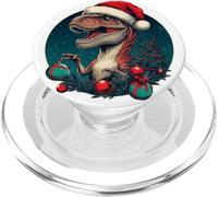 Divertente pigiama natalizio con dinosauro Rex PopSockets PopGrip per MagSafe