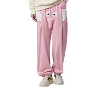 Divertente pigiama, pantaloni da notte traspiranti, con motivo a elefante, per il relax in camera da letto, feste, viaggi, viaggi d'affari, hotel, dormitorio e, Colore: rosa., M