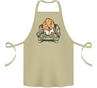 Divertente Pigro Poltrona Che Guarda La TV Grembiule In Cotone 100% Biologico