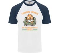 Divertente Pigro Poltrona Che Guarda TV E Film Maglietta A Maniche Corte Da Uomo