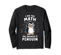 Divertente Pinguino Amante della Matematica Ha Fatto Maglia a Manica