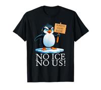 Divertente pinguino attivista per il riscaldamento globale Maglietta