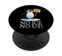 Divertente pinguino attivista per il riscaldamento globale PopSockets PopGrip Adesivo