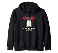 Divertente Pinguino Boxe dicendo Che Il Volo Non è mai Stato un'opzione Felpa con Cappuccio